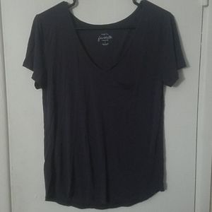 Navy Blue V Neck Tee Rue 21 Favorite Lounge